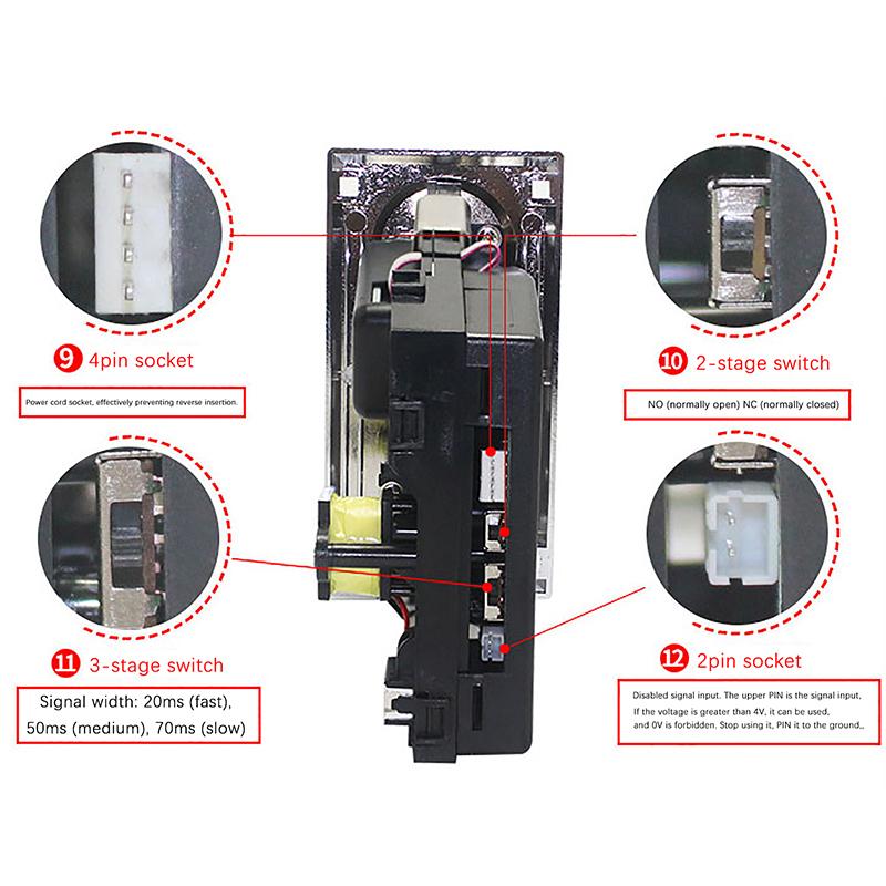 1 шт. 616 многослотовый монетоприемник электронный селекторный механизм монетоприемника с роликом для аркадных игровых билетов торговый автомат