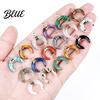 DIY Pendant Charm Gold-Plated Edging Crescent Horn Design Natural Imitation
