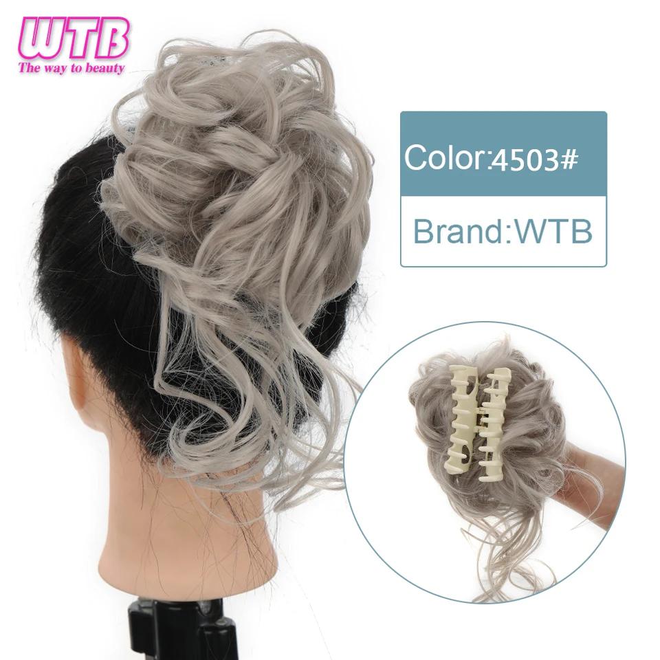 WTB синтетические грязные вьющиеся волосы в виде когтей, пучок, шиньон, наращивание волос, резинки для волос, искусственные накладные волосы с хвостом для женщин, шиньоны