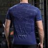 Men's Ice Silk Sports T-shirt Dry Fit Breathable Thin Round Neck Shirts Tops Fitness Running Short Sleeves Elasticity Tracksuit