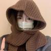 Утолщенные вязаные шапки-бини, теплые шейные платки, нагрудники, высококачественные зимние шапки с капюшоном