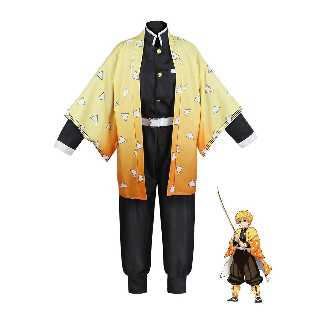 Ysir аниме Devil Hunter Agatsuma Zenitsu косплей костюм женское кимоно униформа Хэллоуин Рождество