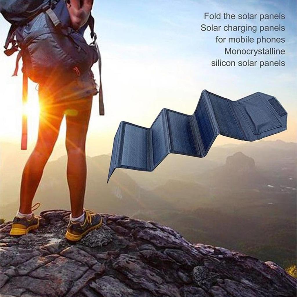 Складная солнечная панель Power Bank на солнечных батареях портативный зарядное устройство на солнечных панелях двойной USB-порт для кемпинга на открытом воздухе походов