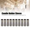 10Pcs E14 Metal Tube For Candle Lamp Holder Lamp Base Lighting Accessories 25x80mm Bronze
