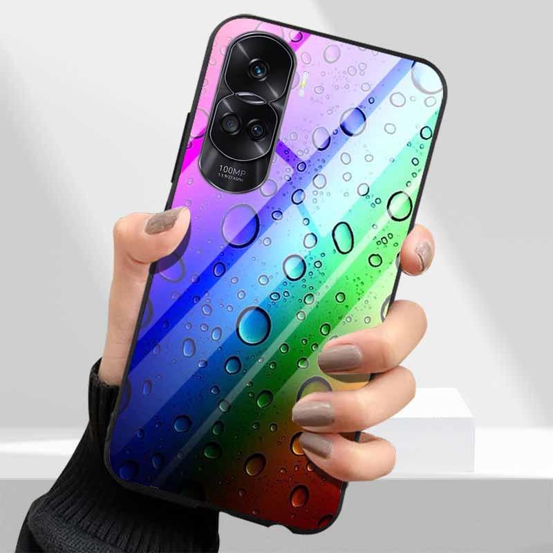 Закаленное Стекло Жесткий Чехол Для Honor 90 Lite 5G Чехол Милый Мраморный Funda Coque Для Honor 90 Pro Honor90 90Lite 90Pro Оболочки Телефона