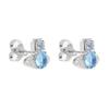 Vivienne Westwood Original Design Brass Cubic Zirconia Gemstone Square Zirconia Stud Earrings Women earrings Blue 6201034M-02P536