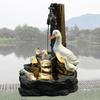 Animal Statue Cute Luminous Solar Powered Cascading Freestanding LED Squirrel Figurine Duck Decor Garden