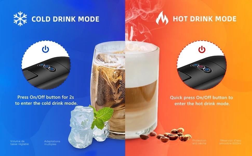 HiBREW H1A 220V Coffee Machine Espresso Cold and Hot Extraction Compatible Multi-capsule Small