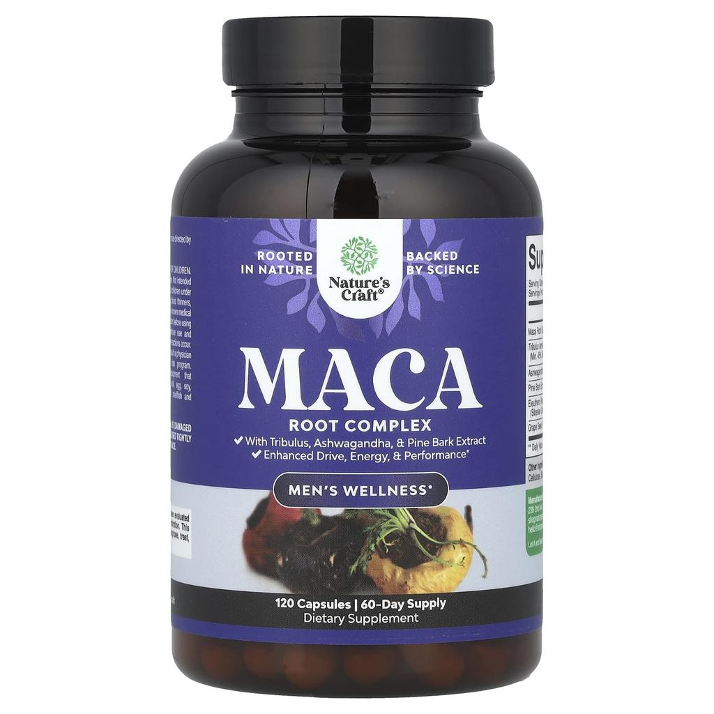 Nature's Craft Men's Wellness, Maca Root Complex, 120 Capsules