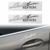 2x Car Motorcycle Stickers Silver Limited Edition Logo Emblem Badge Metal Sticker Decals Car Accessories