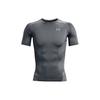 Under Armour HeatGear Vent Compression Short Sleeve Training Top Men Tops Gray 1362452-012