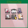 Charming Cat-themed Metal Badge With Fun Phrases Perfect For Stylish Accessories