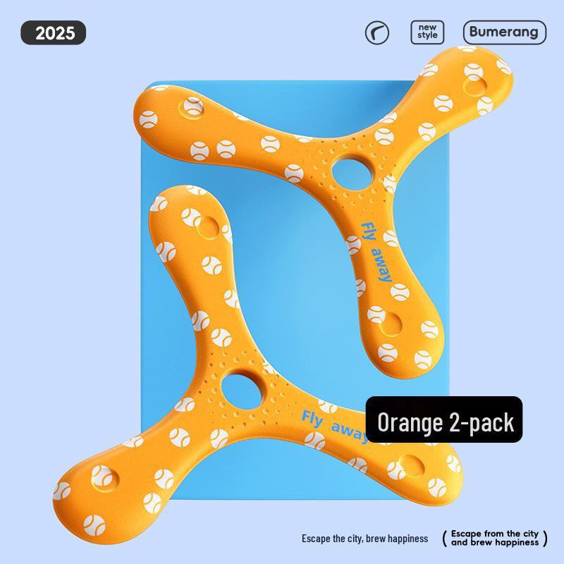 Детский мягкий трехлопастной бумеранг фрисби - Интерактивная игрушка для спорта и развлечений на открытом воздухе