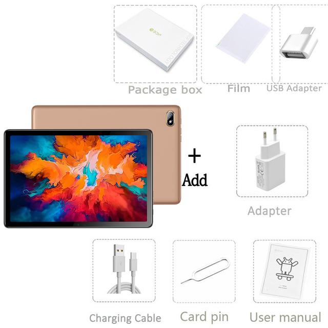 Телефон 4G LTE, 10,1-дюймовый планшетный ПК, восьмиядерный процессор, 8 ГБ ОЗУ, 256 ГБ ПЗУ, высокоскоростные планшеты, Bluetooth, Wi-Fi, планшет