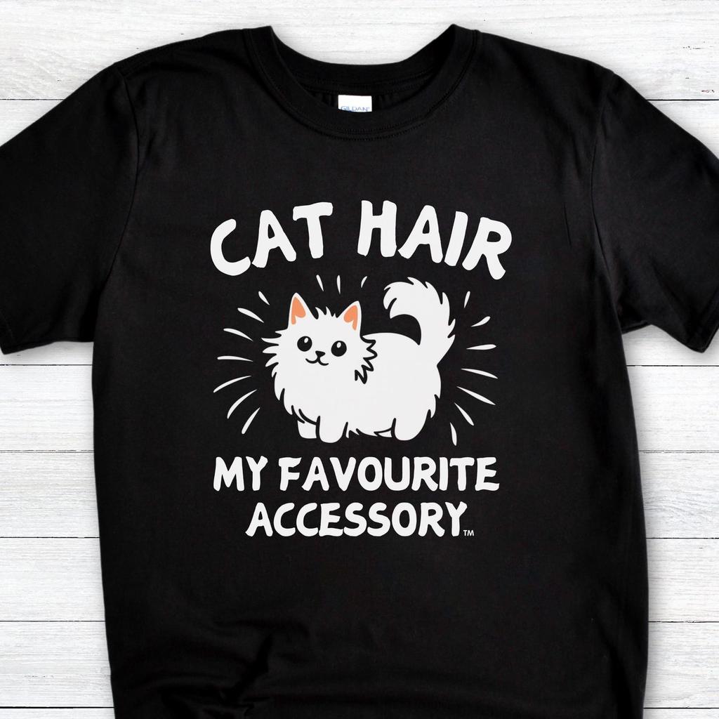 Funny Cat Hair T-Shirt: Cat Lover Apparel T-shirt