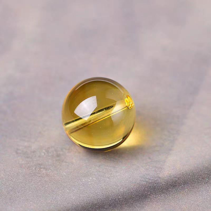 Браслет из натурального цитрина класса 7А, россыпь бусин - Чистые бразильские хрустальные бусины-разделители