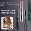 Flat Iron Mini 2 IN 1 Roller USB 4800mah Wireless Hair Straightener with Charging Base Portable Cordless Curler Dry and Wet Uses