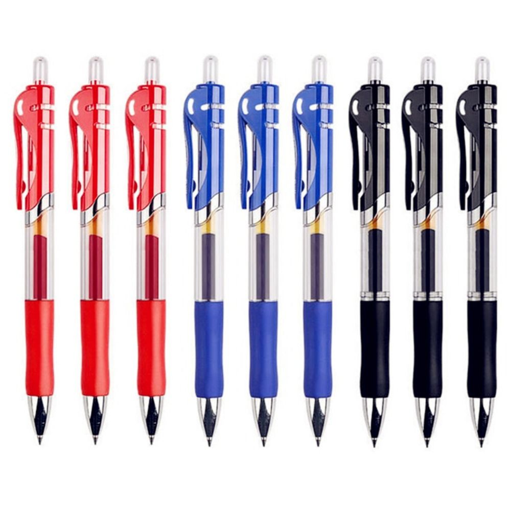 5 шт. Черная Синяя Красная Ручка-счетчик с чернилами для подписи Гладкое письмо Нажимная ручка Студент