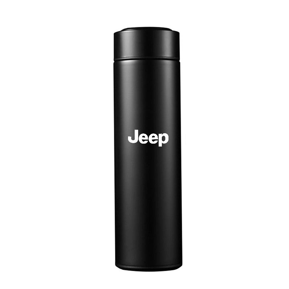 Car Stainless Steel Smart Thermos Mug Thermos LED Display Temperature For Jeep Renegade Patriot Wrangler Cherokee Compass Trail AKM1