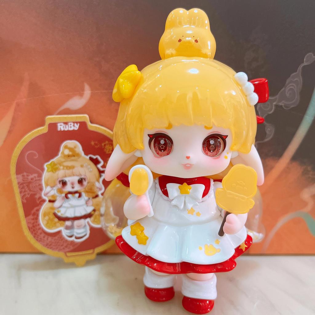 Genuine Ruby Intangible Cultural Heritage Series Cute Doll Chinese Culture Style Collection Model Toy Gifts