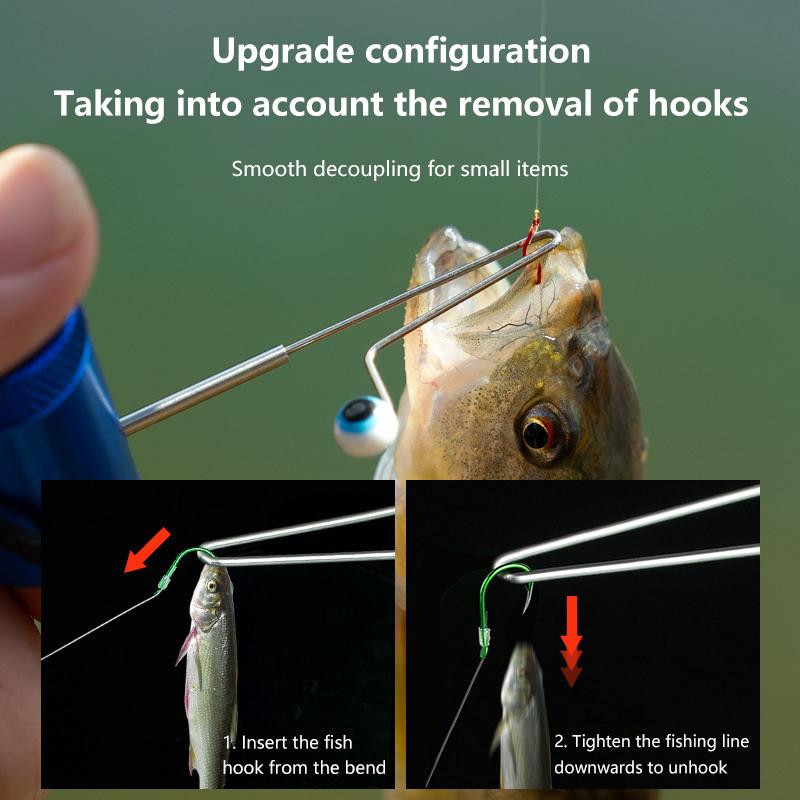 Экструзия лески Кормушка для приманки Металлический экстрактор рыболовного крючка Для мелких предметов Пресс Съемник крючка Рыболовные снасти