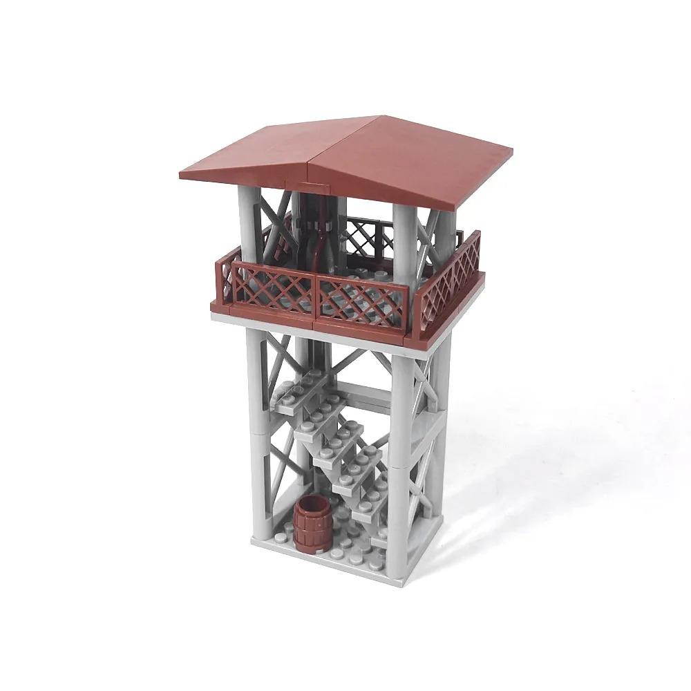 Конструктор Второй мировой войны Военное оружие Полицейский Солдат Фигурка Аксессуары Модель Кирпич Пистолет Пушка Пусковая установка Бункер Аванпост Игрушка X017