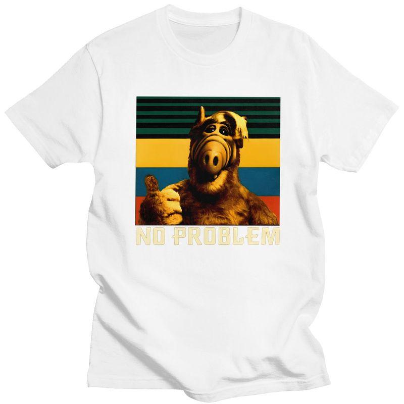 Custom No Problem Alf T Shirts for Unisex 100% Cotton Tees Alien Life Form Tshirts Short-Sleeve Casual T-shirt Clothes