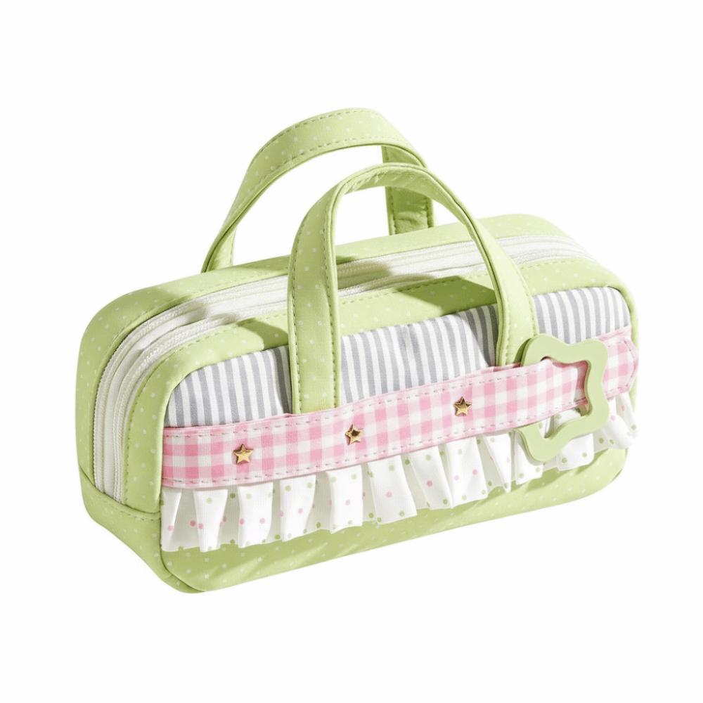 Carry Handles Pencil Pouch Polka Dot Pattern Zipper Pencil Case Cute Pencil Case School Supplies