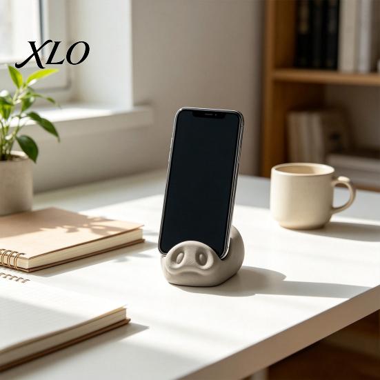 Stable Smartphone Cradle Cute Pig Nose Mobile Phone Holder Desk Stand, 3D Printed Cell Unique Gift for Friends Mount Office Home Desktop, Hands