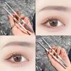 Double Head Brow Pencil with Brush Waterproof Non-smudging Natural Three-dimensional Silkworm Contouring Brow Pencil Lasting Setting Makeup