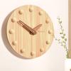 Creative and Minimalist Quartz Clock, No Punching Wooden Wall Clock, Home Decor, Living Room, Japanese Style Decoration