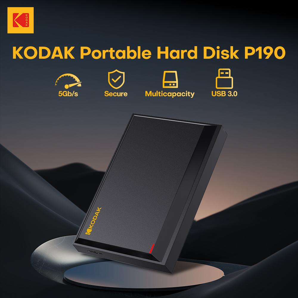 Kodak P190 Портативный внешний жесткий диск HDD 500 ГБ 1 ТБ 2 ТБ USB 3.0 Механический мобильный диск для ПК Ноутбука Игрового Хранилища
