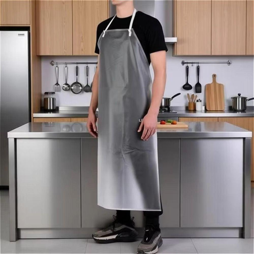 Translucent Kitchen Apron Waterproof Work Apron New Cafeteria Apron  for Men Women