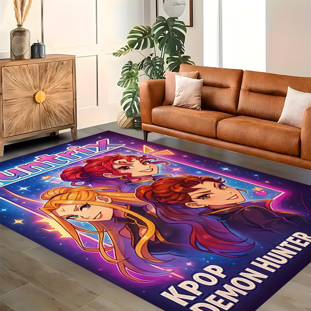 Huntress Heroes And Beast rug for living rooms, bedrooms, home décor, and as gifts.