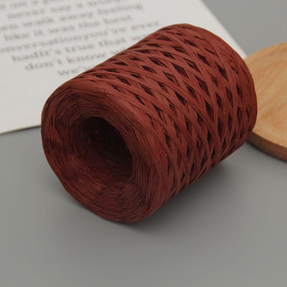 200м вязальная рафия, экологичная пряжа для туалетной бумаги, упаковочная лента, веревка, вязание крючком, лето, шляпа