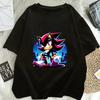 Sonics Women's T-Shirt Adult Short Sleeve Cool Comfortable Fashion Top Anime Movie Graphic Print Shirt PartyGift Fashion Y2K Top
