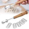 Bread Cutter French Bread Blades Kitchen Gadgets Normal Wood Long Handle Baking Accessory European Style Curved Arch Toast Knife
