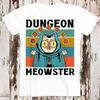 230 Gsm 100% Cotton Dungeon Meowster Funny Nerdy Gamer Cat D20 Dice Rpg Best Seller T Shirt Music Retro Top Tee Gift Cool Unisex 8519