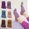 1 пара Хлопковые Дышащие Носки для Йоги Фитнес Носки с Пальцами Носки для Пилатеса для Зала Нескользящие Сетчатые Носки Напольные Носки Короткие Носки