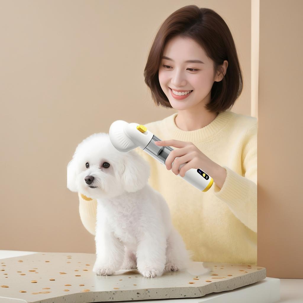 Mini Handheld USB Charging Wireless Vacuum Cleaner Suction Blower 1L-1.5L Capacity 30-45min Runtime White for Car/Office Pet