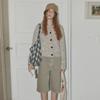 Check flannel Ecobag _ ivory