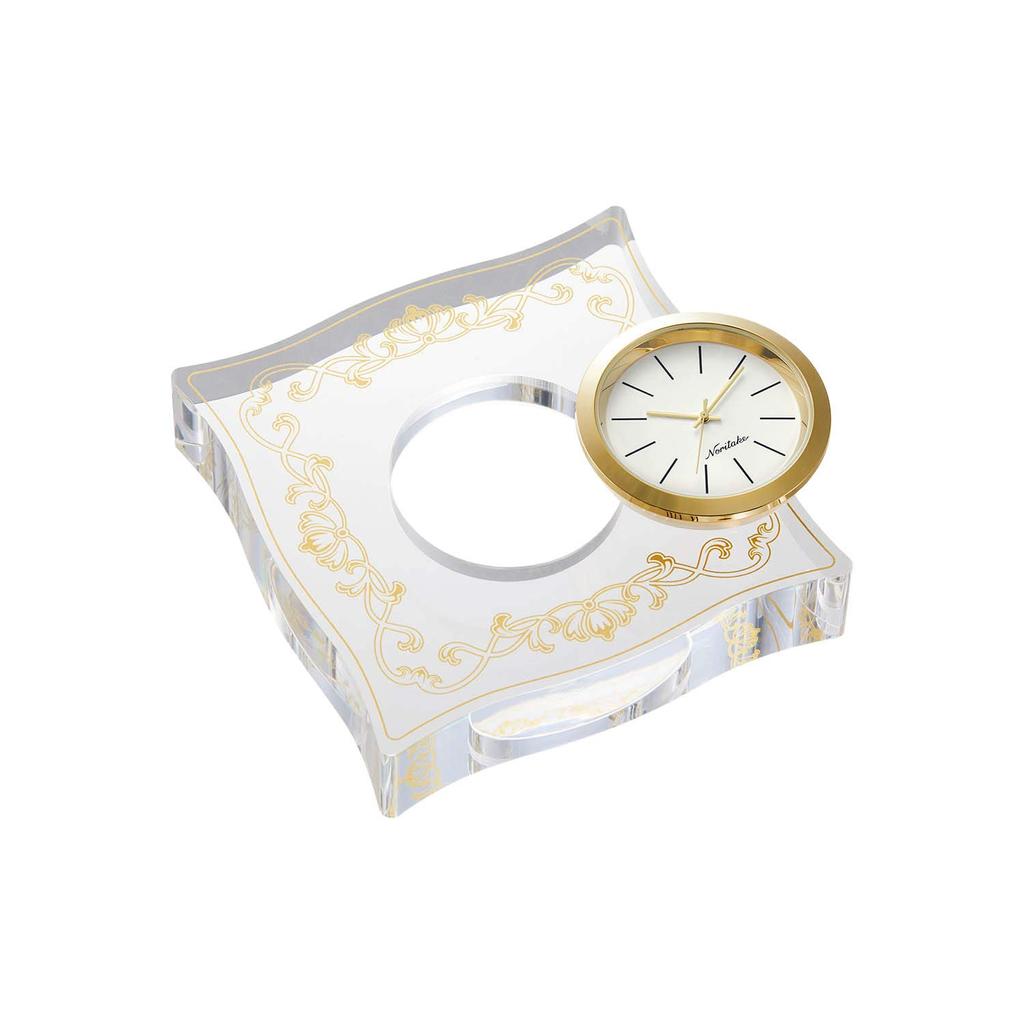 Noritake Настольные часы Высота Ширина Глубина Хэмпшир Золото 1 штука Золотой акрил прибл.. 9 см, примерно. 9 см, примерно. 2,5 см AC-CL/MC03