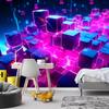 Обои Неоновые кубы абстрактные 3D