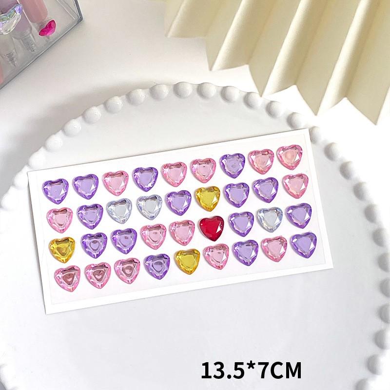 Colored Self-adhesive Rhinestones Sticker Children's Stage Show DIY Face Eye Decoration Acrylic Crystal Diamond Tattoo Sticker