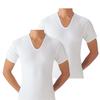 Gunze SV61162 Soft Antibacterial and Short Set of Size LL To Japan Size Men's Undershirts, 100% Cotton, Deodorizing, Sleeve, U-Neck, 2, White, (Japan