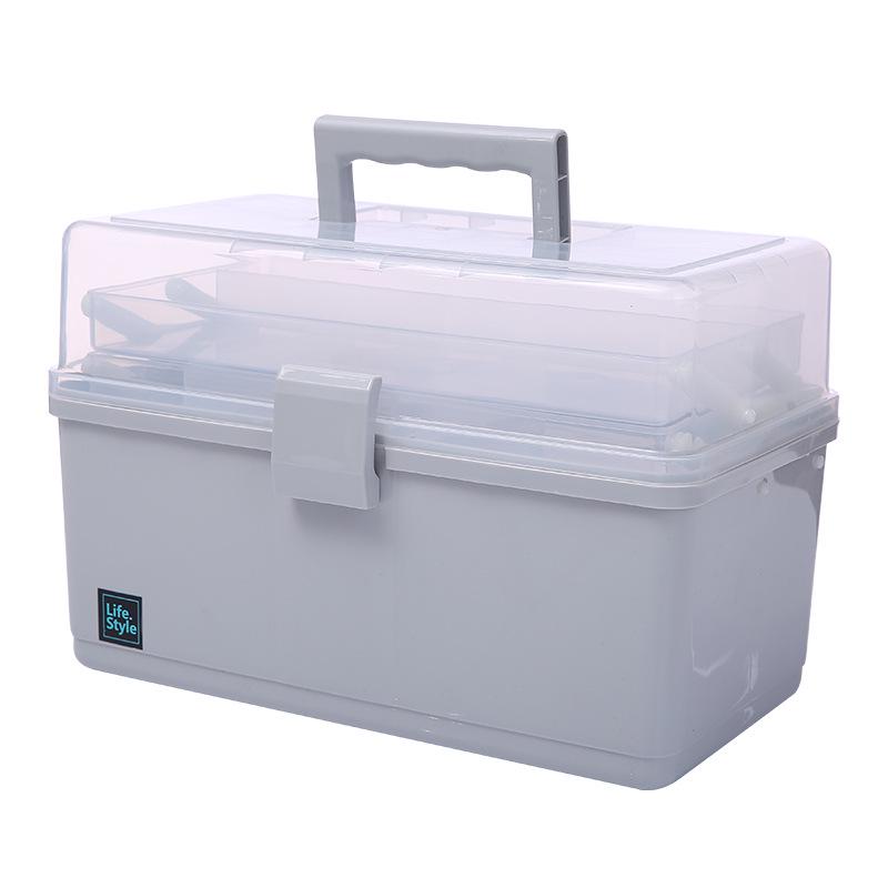 Бытовая аптечка Коробка для хранения лекарств для неотложной медицинской помощи Многослойная большая емкость для косметических гаджетов Коробка для домашнего хранения