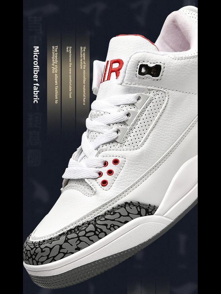 Men's AJ33 Basketball Sneakers, Black Cement, Youth Sports Air Cushion Shoes