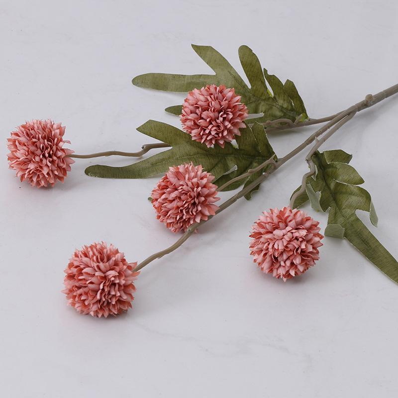 Dandelion Artificial Flowers Wedding Decoration 5 Head Fake Flowers Small Thorn Ball DIY Home Decor Bouquet Valentine's Day Gift