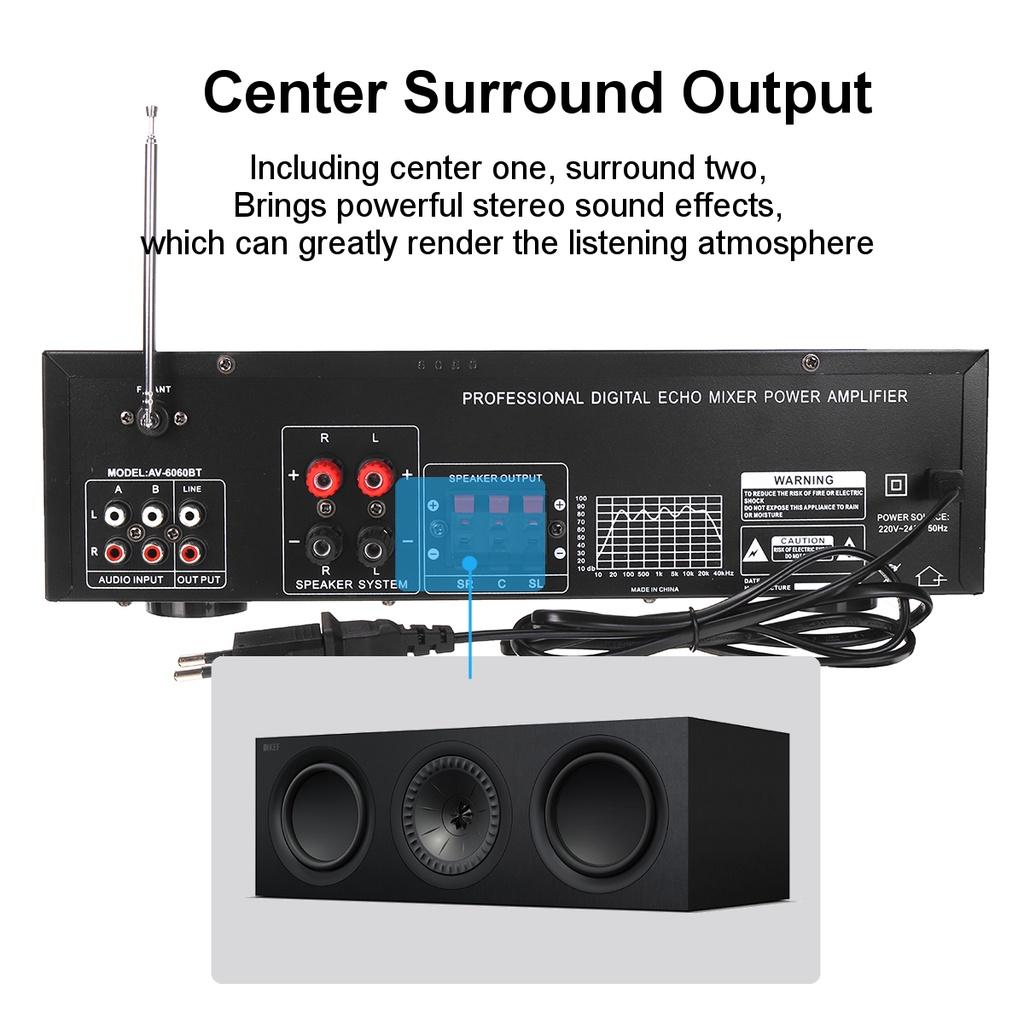 HIFI Аудио Усилитель Мощности Домашний Кинотеатр Караоке Усилитель Аудио Поддержка FM USB SD с Пультом Дистанционного Управления AC 110/220В 3000Вт