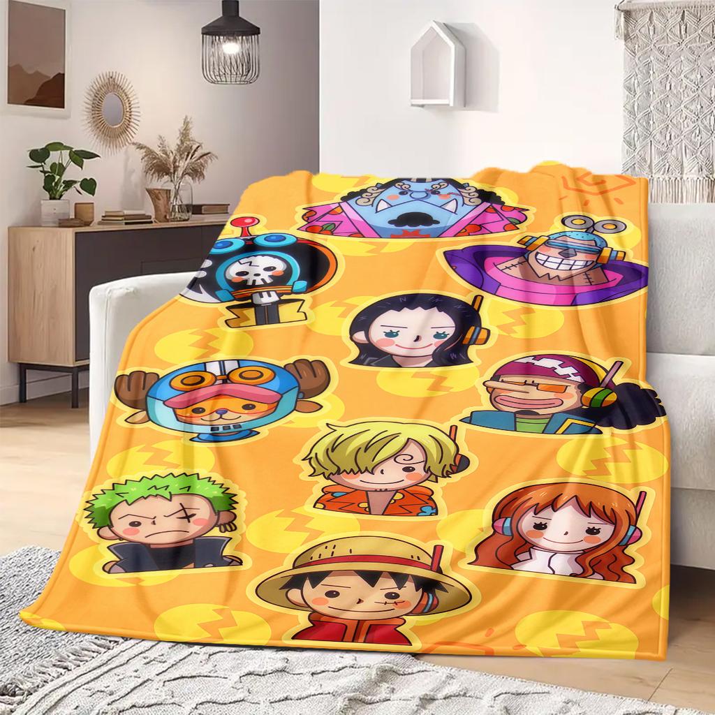 ONE PIECE Print Blanket Warm Comfortable Flannel Blanket Suitable for Bedrooms,Sofas, Beds,Chairs,Travel -QIAO77